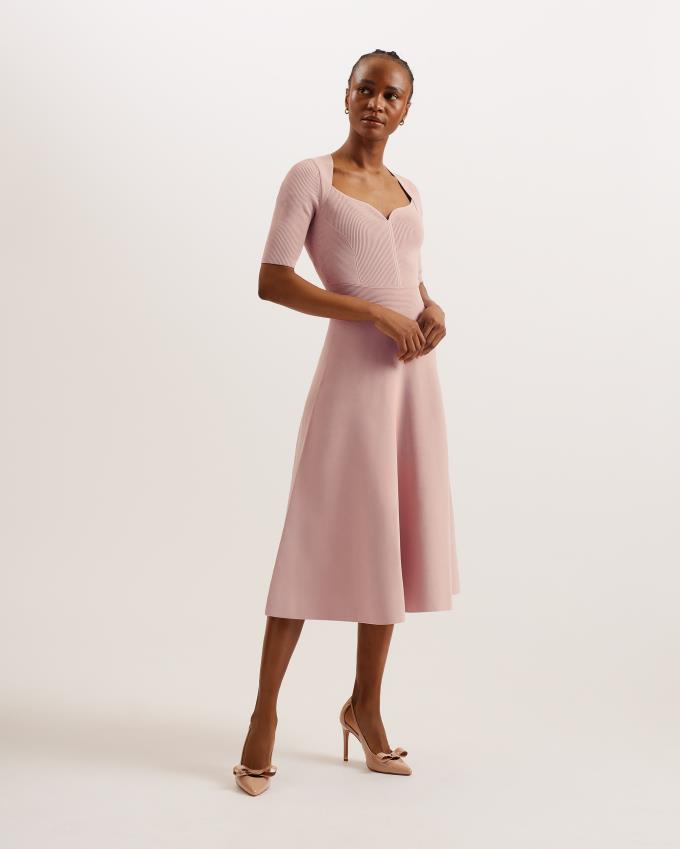 Peignoir Ted Baker Sweetheart Neckline Knit Midi Rose Femme | AZS-64700875